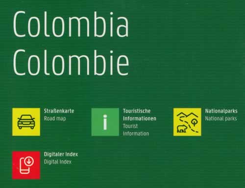 immagine di mappa stradale mappa stradale Colombia - mappa stradale - con Bogotà, Medellín, Cali, Barranquilla, Bucaramanga, Cartagena de Indias, Cùcuta, Soledad, Soacha, Ibagué, Pereira, Popayan - edizione 2025