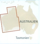 immagine di mappa stradale mappa stradale Costa Ovest dell'Australia - con Perth, Great Victoria Desert, Nullarbor Plain, Pilbara, Hamersley Range, Gibson Desert, Great Sandy Desert, Broome, Kimberley Plateau - con parchi, riserve naturali, spiagge e luoghi panoramici - mappa stradale, impermeabile e antistrappo - edizione 2019