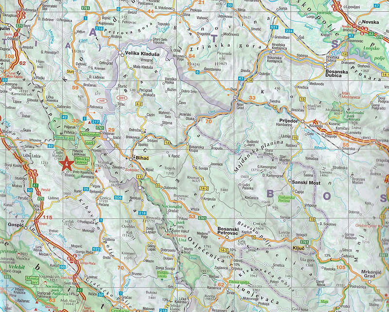 immagine di mappa stradale mappa stradale Costa della Croazia e Slovenia - con Istria, Dalmazia, Dubrovnik - mappa stradale ed escursionistica, impermeabile - con spiagge, strade e luoghi panoramici - EDIZIONE 2025