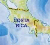 immagine di mappa stradale mappa stradale Costa Rica / Costa-Rica - mappa impermeabile e antistrappo