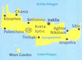 immagine di mappa topografica mappa topografica n.244 - Creta / Kreta - con Iraklio, Sitia, Timbaki, Paleochora, Kissamos, Chaina, Aghios, Ierapetra, Nisos Gavdos - mappa escursionistica, con spiagge, percorsi per il trekking, luoghi panoramici e parchi naturali - compatibile con GPS - nuova edizione