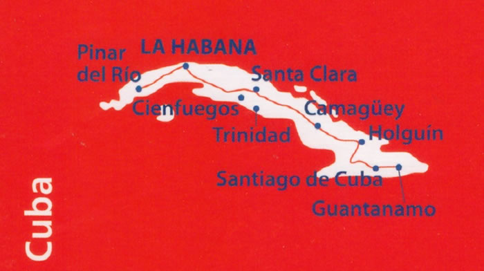 immagine di mappa stradale mappa stradale Cuba - con La Habana, Cienfuegos, Pinar del Rio, Santa Clara, Trinidad, Camagüey, Holguìn, Santiago de Cuba, Guantanamo - mappa stradale Michelin n.786 - con spiagge, percorsi panoramici, parchi e riserve naturali - nuova edizione
