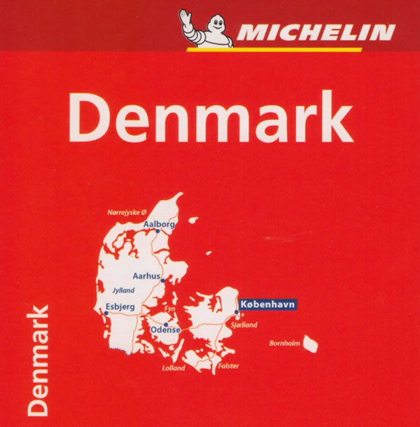 immagine di mappa stradale mappa stradale Danimarca - mappa stradale Michelin n.749 - con Copenaghen, Århus, Aalborg, Esbjerg, Odense, Isola di Fyn, Bornholm - nuova edizione