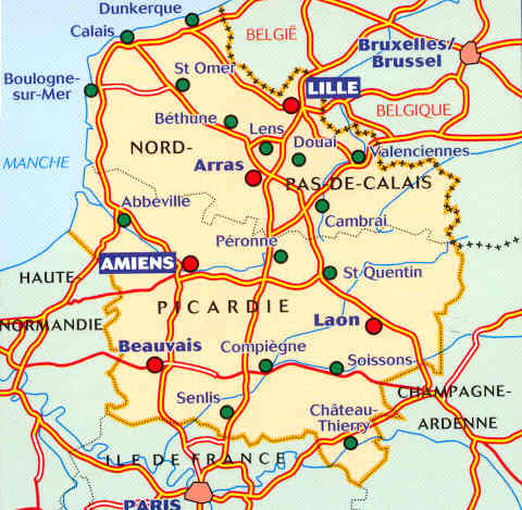 immagine di mappa stradale regionale mappa stradale regionale 511 - Nord-Pas-de-Calais, Picardie / Francia Picardia (nuova ed.)