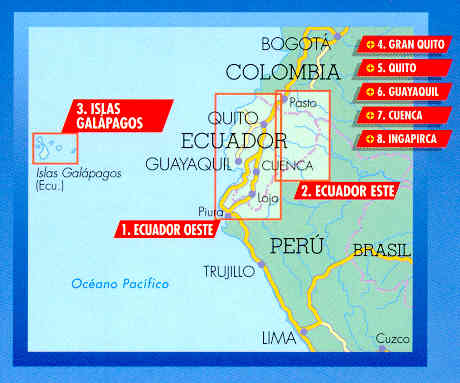 immagine di mappa stradale mappa stradale Ecuador