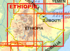 immagine di mappa stradale mappa stradale Etiopia / Ethiopia