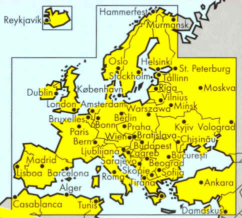 immagine di mappa stradale mappa stradale Europa / Europe