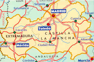 immagine di mappa stradale mappa stradale n.576 - Extremadura, Castilla-La Mancha, Madrid - Spagna Centrale - con Merida e Toledo