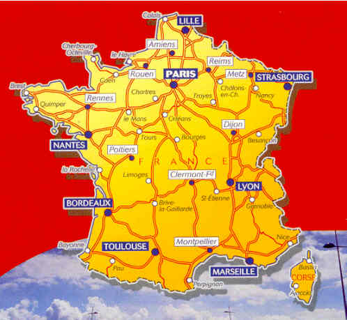 immagine di mappa stradale mappa stradale n.721 - Francia