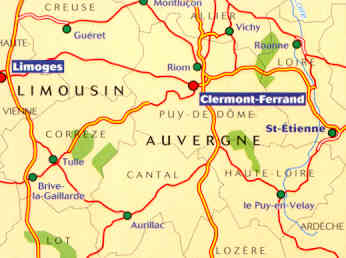 immagine di mappa stradale mappa stradale 522 - Francia - Auvergne, Limousin/Limosino