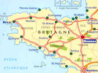 immagine di mappa stradale mappa stradale 517 - Francia - Bretagne/Bretagna