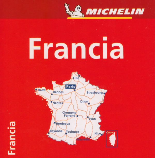 immagine di mappa stradale mappa stradale Francia / France - mappa stradale Michelin n.721 - con indice delle località, distanze chilometriche, tempi di percorrenza e percorsi panoramici - nuova edizione