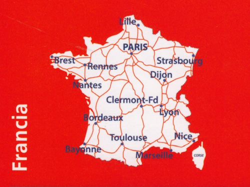 immagine di mappa stradale mappa stradale Francia / France - mappa stradale Michelin - n.721 - con indice, distanze e tempi di percorrenza - nuova edizione