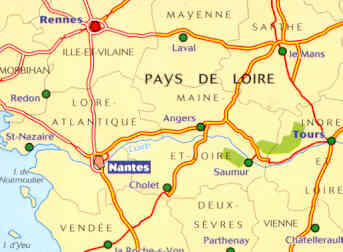 immagine di mappa stradale mappa stradale 518 - Francia - Pays de Loire
