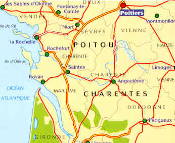 immagine di mappa stradale mappa stradale 521 - Francia - Poitou, Charentes