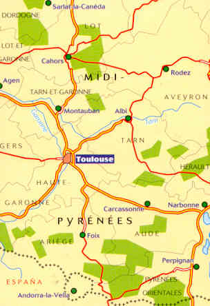 immagine di mappa stradale mappa stradale 526 - Francia - Midi-Pyrenees/Pirenei