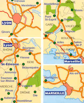 immagine di mappa stradale mappa stradale 524 - Francia - Vallée du Rhone
