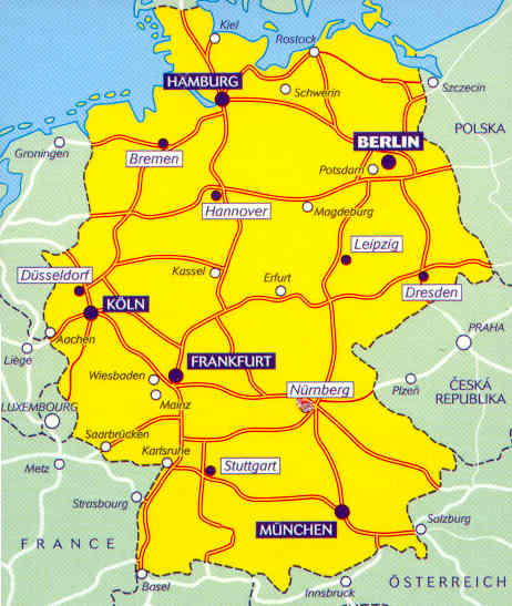 immagine di mappa stradale mappa stradale 718 - Germania