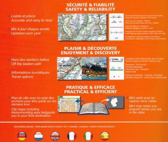 immagine di atlante stradale atlante stradale Germania, Belgio, Olanda, Lussemburgo, Austria, Svizzera, Repubblica Ceca - Atlante Stradale Michelin - rilegato a spirale - con mappe di città - nuova edizione