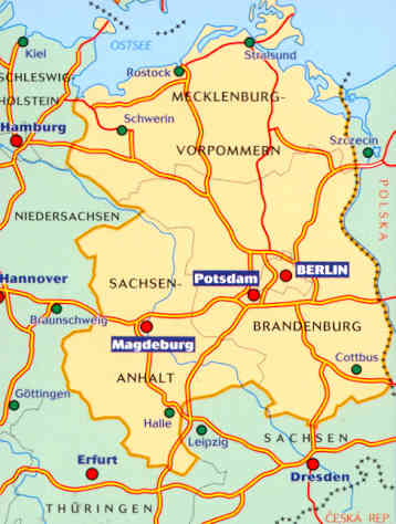 immagine di mappa stradale mappa stradale n.542 - Germania NordEst - con Mecklenburg-Vorpommern, Sachsen-Anhalt, Brandeburg, Berlin