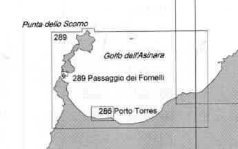immagine di carta nautica carta nautica 289 - Golfo dell' Asinara, Passaggio dei Fornelli