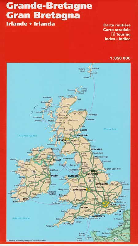 immagine di mappa stradale mappa stradale Gran Bretagna e Irlanda - mappa stradale - EDIZIONE 2025
