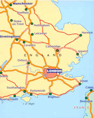 immagine di mappa stradale mappa stradale n.504 - Gran Bretagna - South East England, The Midlands, East Anglia
