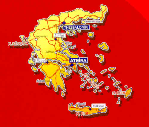 immagine di mappa stradale mappa stradale n.737 - Grecia