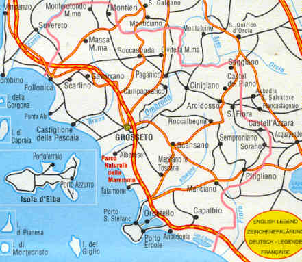 immagine di mappa stradale provinciale mappa stradale provinciale n.229 - Grosseto