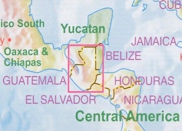 immagine di mappa stradale mappa stradale Guatemala - mappa plastificata - nuova edizione