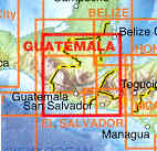 immagine di mappa stradale mappa stradale Guatemala - mappa plastificata