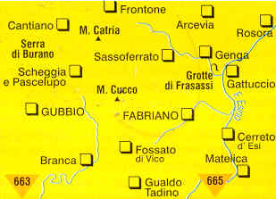 immagine di mappa topografica mappa topografica 664 - Gubbio - Fabriano