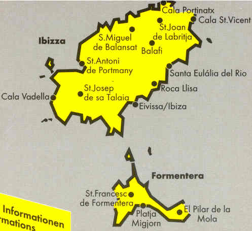 immagine di mappa stradale mappa stradale Ibiza e Formentera
