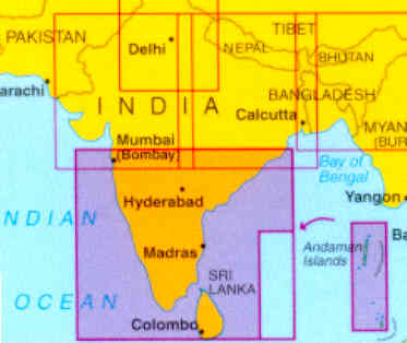 immagine di mappa stradale mappa stradale India 4 - Sud