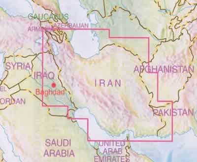 immagine di mappa stradale mappa stradale Iran - con Tehran