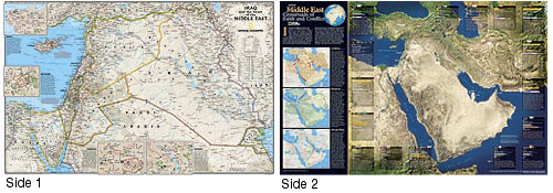 immagine di mappa murale mappa murale Iraq e Medio Oriente