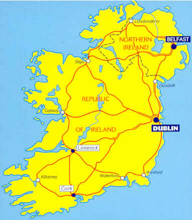 immagine di mappa stradale mappa stradale 712 - Irlanda