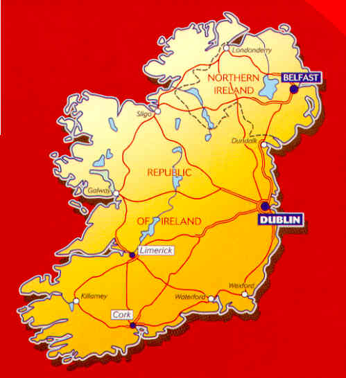 immagine di mappa stradale mappa stradale n.712 - Irlanda