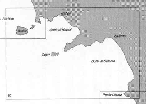 immagine di carta nautica carta nautica 10 - Da Ischia a Punta Licosa