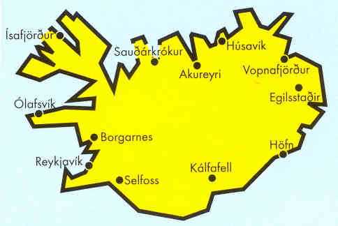 immagine di mappa stradale mappa stradale Islanda