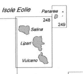immagine di carta nautica carta nautica 248 - Isole di Lipari Vulcano e Salina