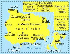 immagine di mappa topografica mappa topografica n.680 - Isole d' Ischia e Procida - mappa plastificata, compatibile con GPS