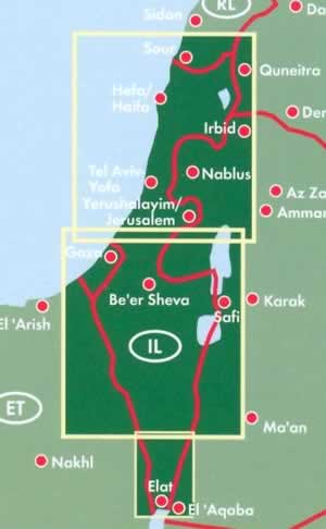 immagine di mappa stradale mappa stradale Israele, Palestina e Terra Santa