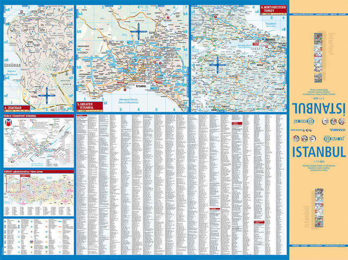 immagine di mappa di città mappa di città Istanbul - mappa della città plastificata, impermeabile, scrivibile e anti-strappo - dettagliata e facile da leggere, con trasporti pubblici, attrazioni e luoghi di interesse - nuova edizione