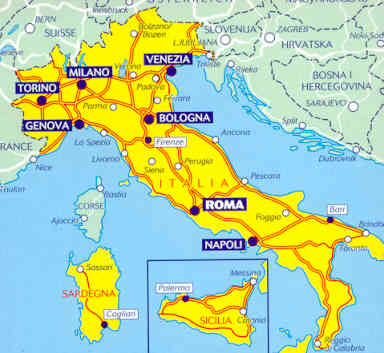 immagine di mappa stradale mappa stradale 735 - Italia