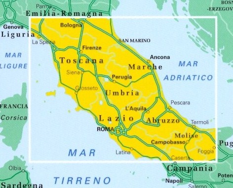 immagine di mappa stradale mappa stradale n.2 - Italia centrale - edizione 2008