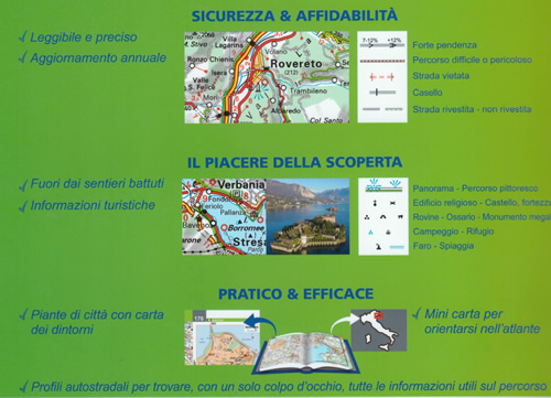 immagine di atlante stradale atlante stradale Italia - Atlante Stradale Michelin - rilegato a spirale - con stazioni di servizio, nomi degli svincoli autostradali, distanze chilometriche, piante di città, campeggi, percorsi panoramici - cartografia facile da leggere, precisa ed aggiornata - nuova edizione