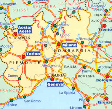 Cartina Italia Del Nord Ovest
