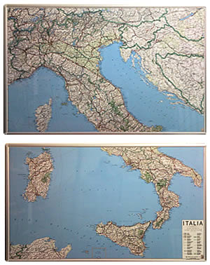 immagine di mappa murale mappa murale Mappa d'Italia Magnetica (montata su pannelli in metallo scrivibili o per applicazione di calamite) + Kit Lavagna Magnetica