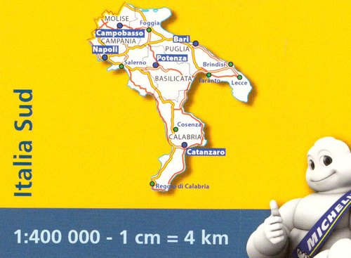 immagine di mappa stradale mappa stradale n.564 - Italia Sud - con Puglia, Molise, Campania, Calabria, Basilicata - nuova edizione